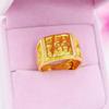 Anillo Yuanbaofu Caifa chapado en oro latón, joyería de oro de imitación chapada al vacío, anillo de dedo para hombre dominante al por mayor