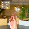 Colher de medida de aço inoxidável 304 com cabo de madeira, acabamento fosco, multi-escala, para medir pó de café, leite em pó, panificação e temperos