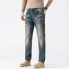 Ropa de Hombre Fengshe / 2026 Otoño-Invierno Nuevo Estilo Americano Toro Grande Clásico Ajuste Delgado Pierna Recta Vaqueros Retro