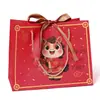 Bolsa de Regalo Wanjia Lamps Bolso Rojo Bolsa para Empacar Dulces de Boda con Cinta Bolsa de Papel para Souvenir Lista para Usar Descuento