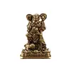 Figura de Latón Puro del Dios de la Riqueza Chino Antiguo Zhao Gongming, Decoración Antigua para el Hogar, Mascota de Té para Escritorio, Adorno Artesanal