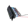 Interruptor de 6 Furos para Carros e Barcos 12-24V Painel com Luz Azul Modificação de Carro Interruptor Basculante Multi-Posição para Iate