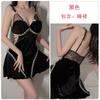 Robe Guiruo Sexy Decote Profundo com Bojo Alça na Cintura Renda de Malha Costura Veludo Robe de Noite Roupa Externa Roupas de Casa 4218