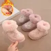 Botas de Nieve para Niñas Zapatos de Algodón para Niños 2026 Nuevo Estilo de Invierno Botas con Forro de Terciopelo Espeso Estilo Otoño e Invierno para Bebé