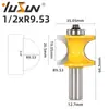Yusheng Bearing Broca Positiva Semicircular Conjunto de 5 Peças Haste de 1/2 Freseadora para Marcenaria 5 Esferas Haste de 12,7 Acabamento e Gravação em Madeira