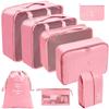 Bolsa de almacenamiento de viaje traje equipaje bolsa de embalaje traje de 8 piezas viaje ropa embalaje bolsa de almacenamiento juego de 8 piezas