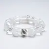 Calle de Ensueño Escena Fuegos Artificiales Blancos de Cristal Natural Pulsera Hecha a Mano para Mujer, Nuevo Estilo Versátil, Pulsera Blanqueadora al por Mayor