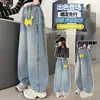 Pantalones Vaqueros para Niñas Estilo Primavera y Otoño Pantalones Infantiles Primavera 2026 Nuevo Modelo Pantalones Anchos de Pierna para Niñas