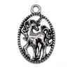 24X15Mm 2.2g Plata Antigua Hecho a Mano DIY Accesorios para Joyería Colgante Lindo Animal Unicornio