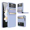 Aplicable a funda protectora de cuero para Samsung Zflip4 funda protectora Zflip3 moda personalizada protección flip