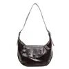 Bolsa Sela Vintage para Mulheres, Nova Bolsa Versátil em Forma de Meia-Lua Outono/Inverno 2026, Adequada para o Dia a Dia, Bolsa de Mão, Bolsa de Ombro, Bolsa Pequena Transversal