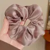 Novo modelo 2026 scrunchie de cetim preto para mulheres, elástico de cabelo de alta qualidade, elástico elegante para rabo de cavalo baixo, acessório de cabelo estilo casual
