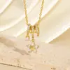 Colar Cruzado Novo Estilo Luxo Leve Esmalte Gota Diamante Cravejado Coração Futebol Flor Nicho Alto Padrão Versátil Corrente para Suéter DIY
