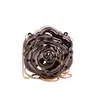 Bolso de Mano de Lujo Plateado con Flor para la Noche Mujeres 2026 Nuevo Moda de Verano Personalidad Bolso Cruzado Elegante Bolso de un Solo Hombro