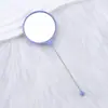 Nuevo espejo redondo pequeño de bricolaje, mini espejo lindo creativo con cuentas, de mano multicolor adorable portátil de alta definición
