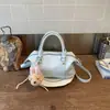 Bolsa Pequena Retrô Elegante para Mulheres 2026 Nova Moda Bolsa Transversal com Pingente Bolsa de Mão Sólida Exquisita Bolsa Almofada