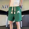 Shorts Casuais Masculinos Verão Tendência Marca Calças Finas Moda Solta Roupa Estilo Hong Kong Calças Esportivas