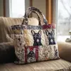 Bolso de Mano con Estampado de Moda Tendencia para Mujer 3D Transfronterizo Nuevo Producto Temu Amazon Bolso de Hombro Lona 300g