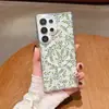 Funda de teléfono magnética transparente minimalista de estilo forestal con ramas finas y hojas, curativa, adecuada para Samsung S25/S26, cubierta anticaída