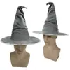 Sombrero Mágico de Fieltro de Gandalf Sombrero de Mago para Halloween Fiesta de Baile del Festival Sombrero de Bruja Sombrero Puntiagudo Plegado Sombrero de Fiesta para Actuación