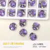 X34 Decoración de Uñas de Diamante de Pila Terminada Cuadrada Gruesa de Alta Calidad Lujo Accesible Bola de Cristal de Diamante Hecha a Mano Accesorios Grandes de Diamante para Manicura de Aleación