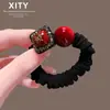 Diadema de Pelo de Gama Alta 2026 Modelo Nuevo Scrunchie Rojo Diadema para el Cabello para Mujeres Peinado de Moño Elástico para el Cabello para el Año de Nacimiento Accesorio para el Cabello