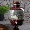 Jarras de Vino de Cerámica Jingdezhen 5 Libras, 10 Libras, 20 Libras 25 kg Jarras de Almacenamiento de Vino, Ollas para Elaboración de Vino, Jarras de Vino Selladas, Juegos de Almacenamiento de Vino para Bodega