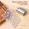 Popular Forma de Nariz Pequeña Super Pegajoso Silicona para Uñas Manicura Francesa Pequeño Sello Raspador con Impresión de Transferencia Herramienta DIY