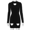 Estilo europeo y americano transfronterizo Ropa de mujer europea y americana primavera nueva moda temperamento sexy amor diseño calado sensación vestido de manga larga