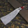 Colgante de Flor de Loto de Poliéster con Doble Borla DIY Accesorio Creativo para Coche Peine de Flujo Colgante de Borla Año Nuevo Adorno Colgante Estilo Antiguo