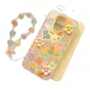 Flores Dopamina Coloridas Estilo Ins Adecuadas para Funda de Teléfono Apple 17/15 iPhone 14 3D 16 Pro Max para Mujeres