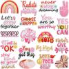 Todos os dias feliz inspirador idioma bordado pano adesivos inglês motivacional palavras remendo roupas decoração computador bordado remendo