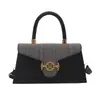 Bolsas de Design de Nicho para Mulheres 2025 Inverno Novo Estilo da Moda Bolsa Quadrada Pequena Francesa Texturizada Bolsa de Ombro Único Transversal