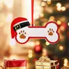 2026 Pingente de Resina de Natal para Família DIY Nome Escrito à Mão Osso de Cachorro de Natal Decoração de Árvore de Natal Personalização