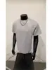 Marca de Moda de Verano Color Sólido Básico Empalmado Camiseta de Manga Corta para Hombre, Holgada Ins Americana Versátil Top para Parejas