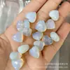 Colgante de piedra ojo de tigre amatista natural de 15 mm con agujero pasante corazón de melocotón amor para pulsera collar DIY accesorios al por mayor