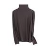 Camada Base de Gola Alta Feminina, Top Térmico de Lã, Estilo Inverno e Primavera/Outono, Tecido Escovado, Retentor de Calor, Camiseta de Manga Longa Fina