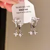 Pendientes de Plata Aguja Zirconio Forma de C Cruz, Pendientes de Lujo Ligero Gama Alta, Estilo Minimalista Fresco de Moda, Pendientes Versátiles para Viajes para Chicas Geniales