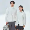 Roupa de Proteção Solar para Homens no Verão, Jaqueta de Seda Gelada Ultra-Fina Respirável com Proteção UV, Casaco Esportivo Moderno para Mulheres
