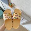 Pantuflas de Pareja de Dibujos Animados Toe Sense para Mujer Verano ins Lindas Femeninas Corazón Sandalias Casuales para Hombre 9003ktyh