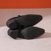 Botines de Cuero Grueso de Talla Grande Transfronterizos para Mujer 2026 Otoño e Invierno Nuevo Estilo Botas Estilo Martin Punta Fina Tacón Grueso Elásticos Comercio Exterior Botas de Tacón Alto
