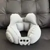 Almohada Cervical en Forma de U, Almohada Cervical Inflable de Relleno a Presión, Almohada Cervical Inflable de Viaje, Almohada Inflable en Forma de U, Almohada Cervical Inflable de Corona
