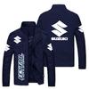Cardigan de Zíper Europeu e Americano de Outono Transfronteiriço Masculino Clipe Sino Tamanho Grande Jaqueta Esportiva de Madeira Jaqueta Solta para Jovens