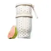 Novo Copo de Frutas Drenável de Combinação Multicamadas, Copo Leve para Lanche Piquenique Salada, Copo de Cereal, Copo Redutor de Gordura com Garfo