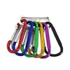 Hebilla Aplanada Forma D Exterior No. 5 Hebilla de Gancho Rápido de Aleación de Aluminio Mosquetón Colorido Hebilla Plana Hebilla para Equipaje Mochila Llavero