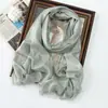 Primavera y Verano Nuevo Bufanda Larga de Color Sólido Rayón Seda Dorada Seda Plateada Bufanda de Seda Brillante Chal Turbante Largo Monocromático para Mujer Venta al por Mayor
