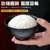 Louça de melamina tigela pequena de plástico tigela de arroz de imitação comercial tigela de arroz de cantina panela quente tempero tigela de sopa pequena preta
