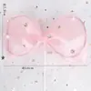 Decoración de Pastel para Hornear con Lazo de Alambre Rosa Diamante Bola Fantasma Postre de Cumpleaños Pequeña Princesa Vestir