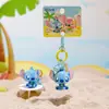 Jinnew & Stitch Co-Diseñado Ángel Xiaojin Conjunto de Playa de Verano para Tres Personas Llavero Lindo de Dibujos Animados
