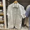 Estilo Japonés~~ Camisa de Rayas con Cuello Camisero Verano 2023 Manga Corta Casual para el Trabajo Sy457774/457775
